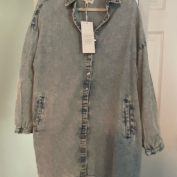 Risen Casual Light Blue Denim Jacket-NWT - Picture 1 of 6